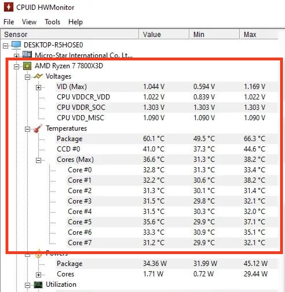 HWMonitor и MSI Afterburner — мониторинг температуры процессора и видеокарты в Windows